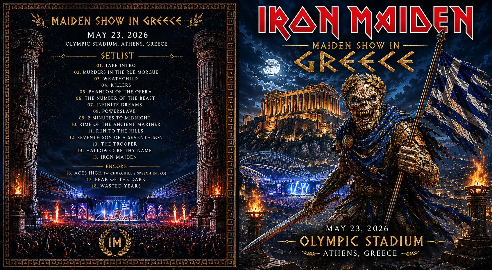 Iron Maiden, Athens 2026: cover artwork