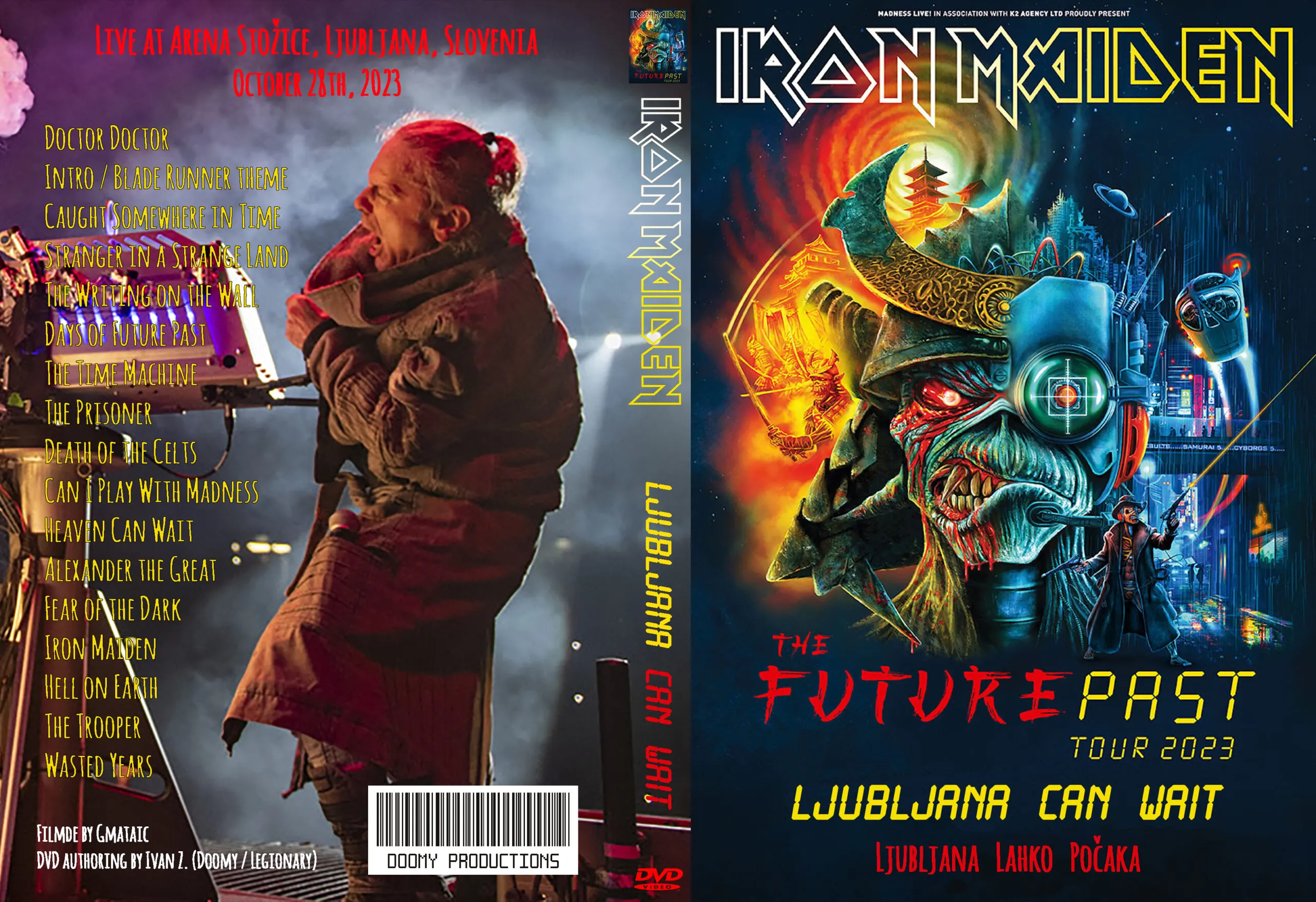 Iron Maiden, Ljubljana 2023: cover art, front