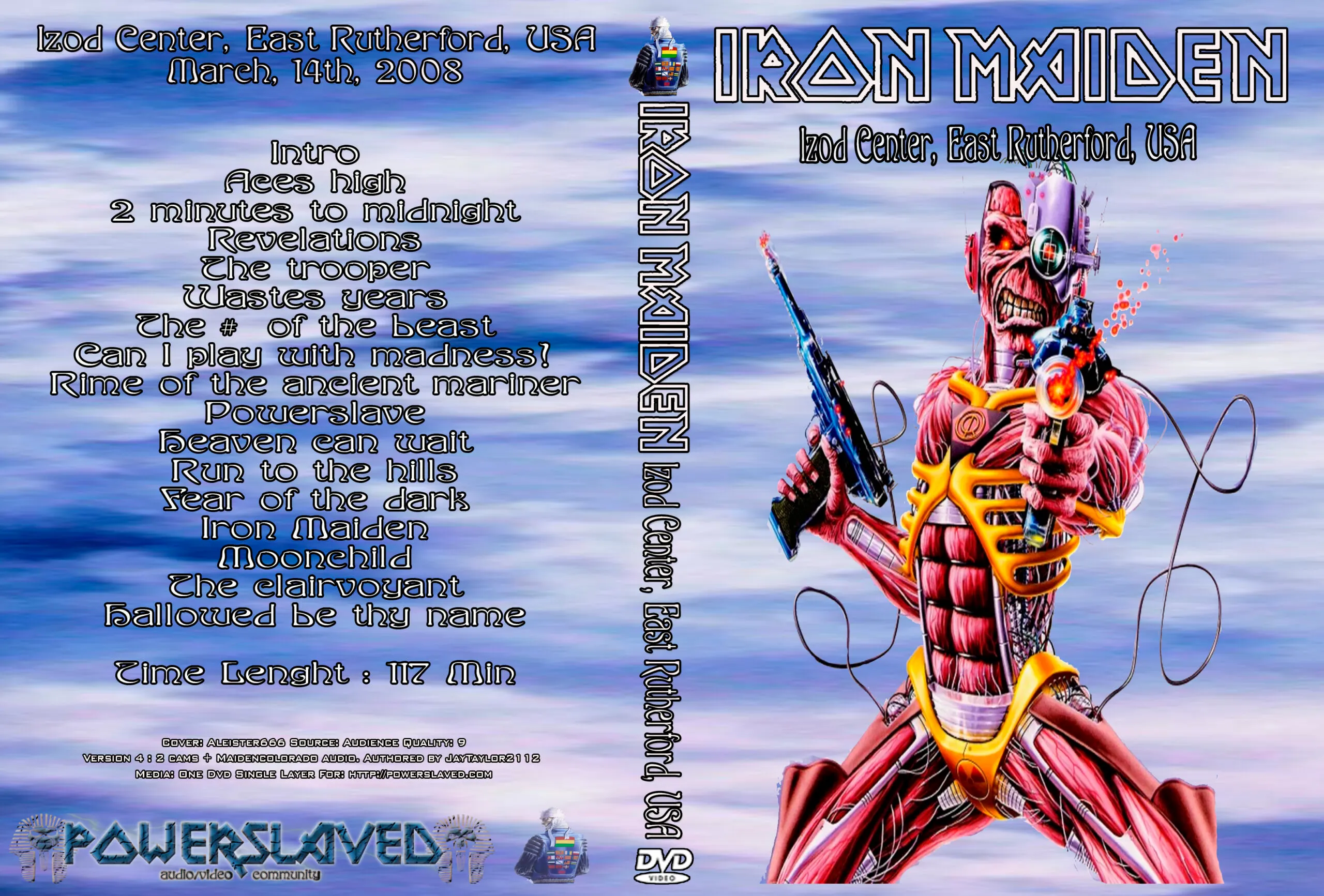 Iron Maiden, East Rutherford 2008: cover art, front