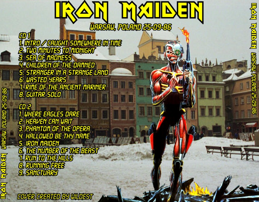 Iron Maiden 1986-09-25 Warsaw, Torwar Sports Hall, Poland Back Cover