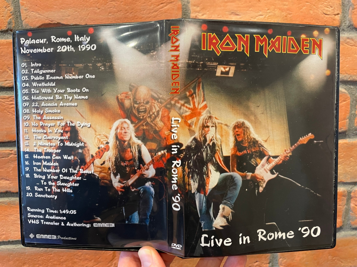 Iron Maiden 1990-11-20 Rome, Paleur, Italy, DVD Bootleg