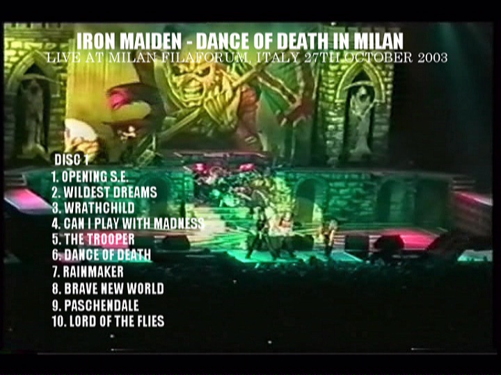 Iron Maiden 2003-10-27 Milan, Italy, DVD Bootleg Screen_03